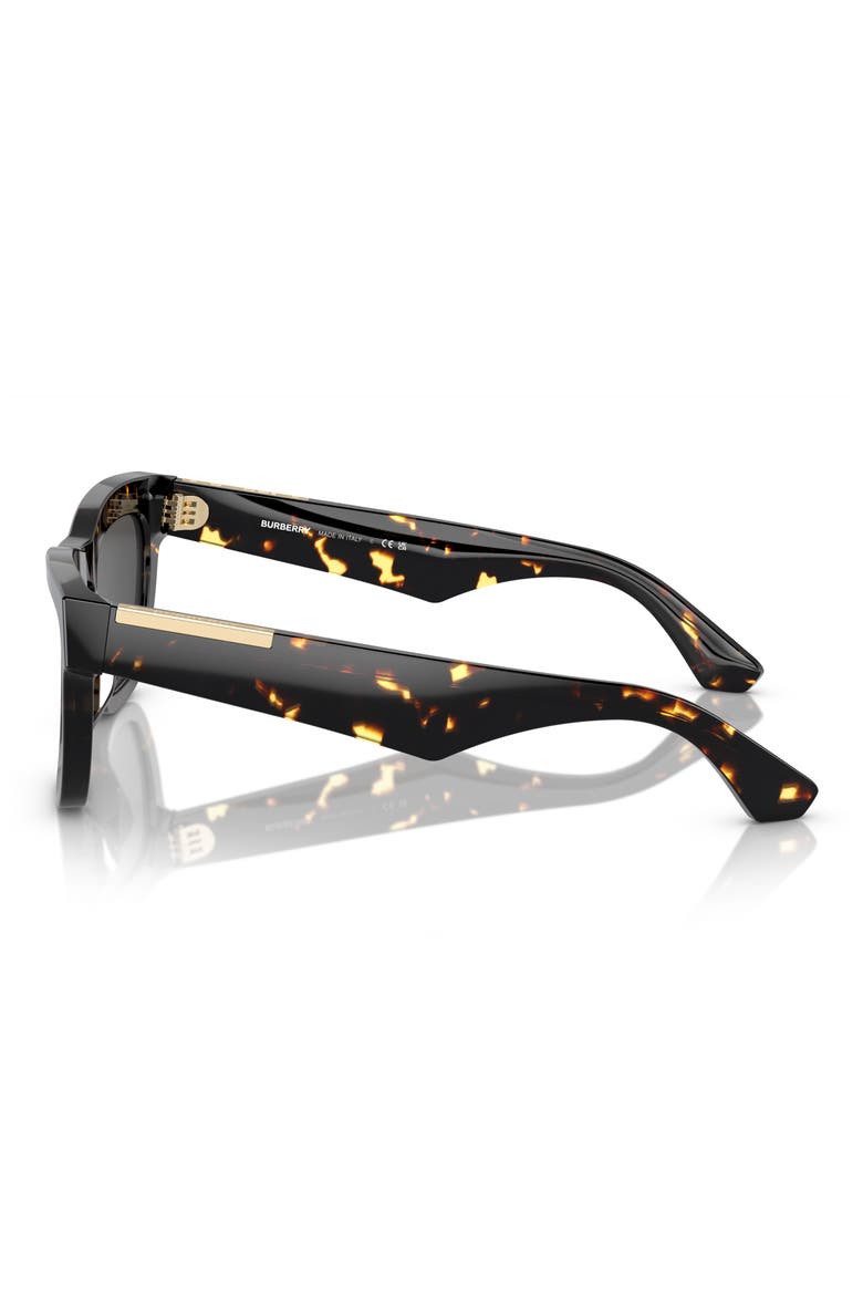 52mm Square Sunglasses, Alternate, color, DARK HAVANA