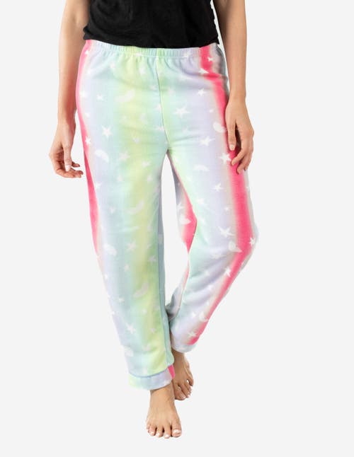 Leveret Fleece Printed Holiday Pajama Pants In Multi