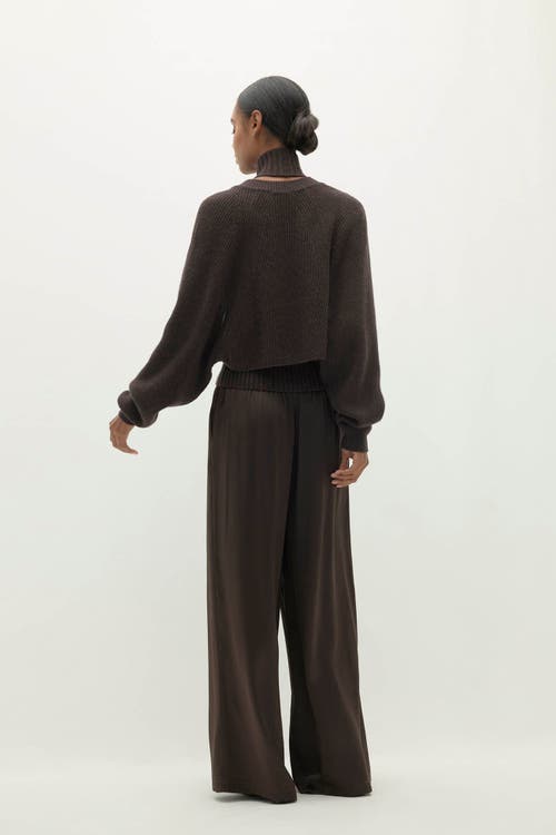 Naked Cashmere Antoinette Ribbed Cashmere Shrug In Brown