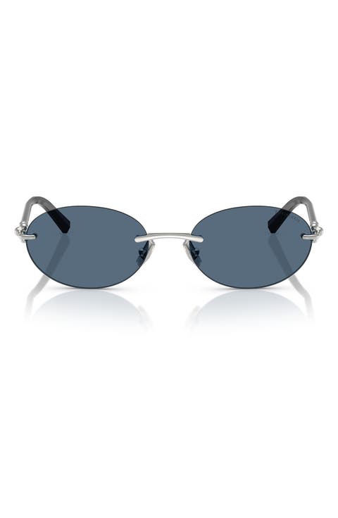 56mm Oval Sunglasses