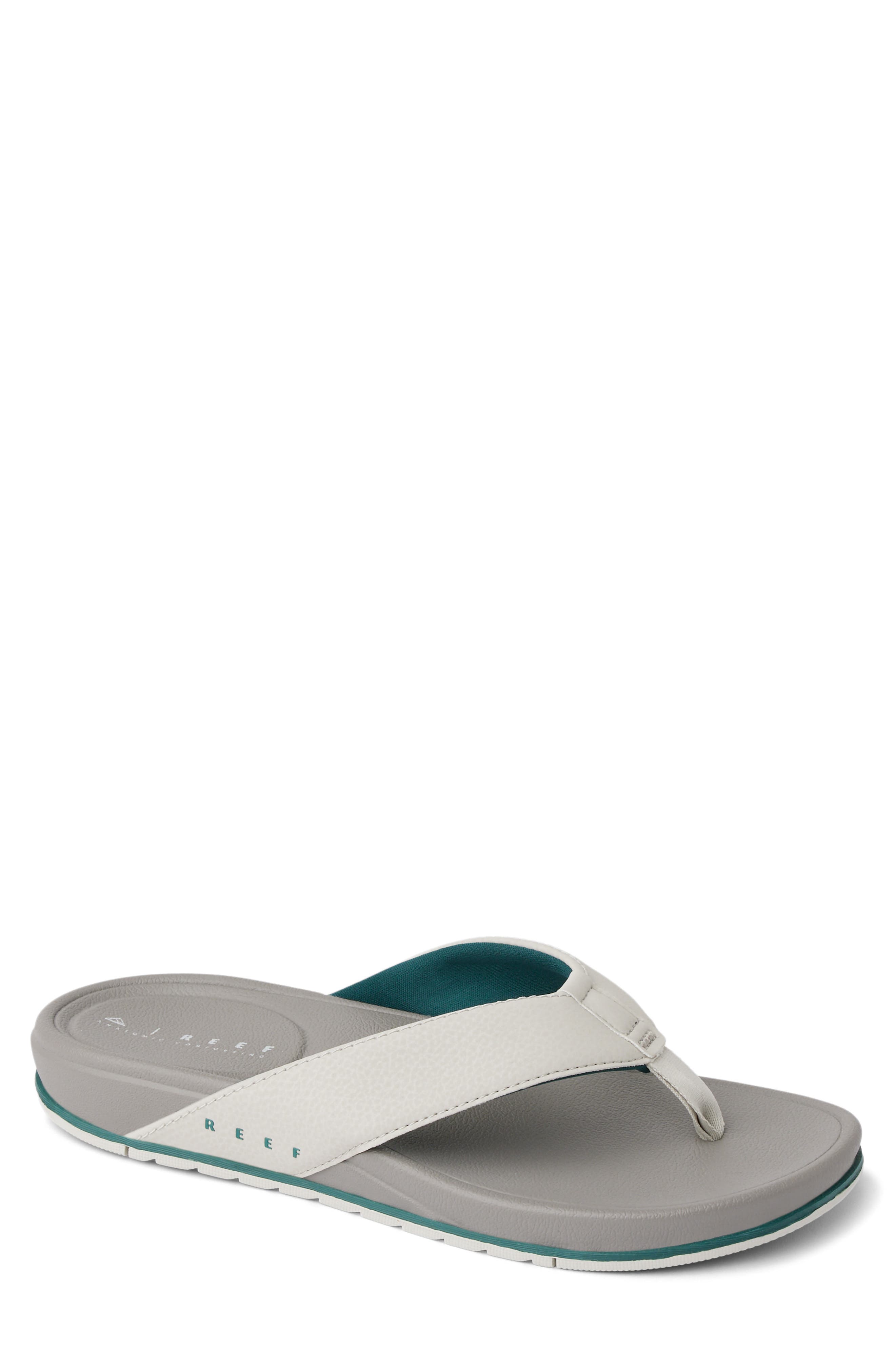 Reef Cushion Bonzer Flip Flop, Main, color, Grey/ Forest