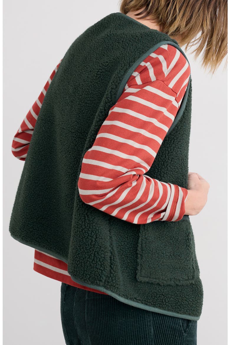 Well Wisher Fleece Vest, Alternate, color, COPPICE