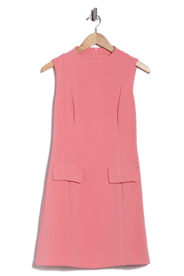 Mock Neck Extender Shoulder Pocket A-Line Dress, Alternate, color, CONFETTI PINK