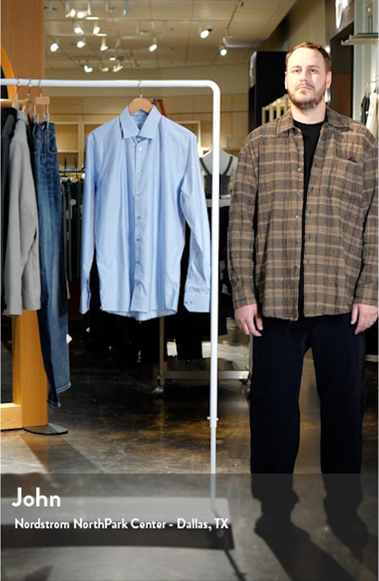 Slim Fit Check Stretch Cotton & Lyocell Shirt, sales video thumbnail