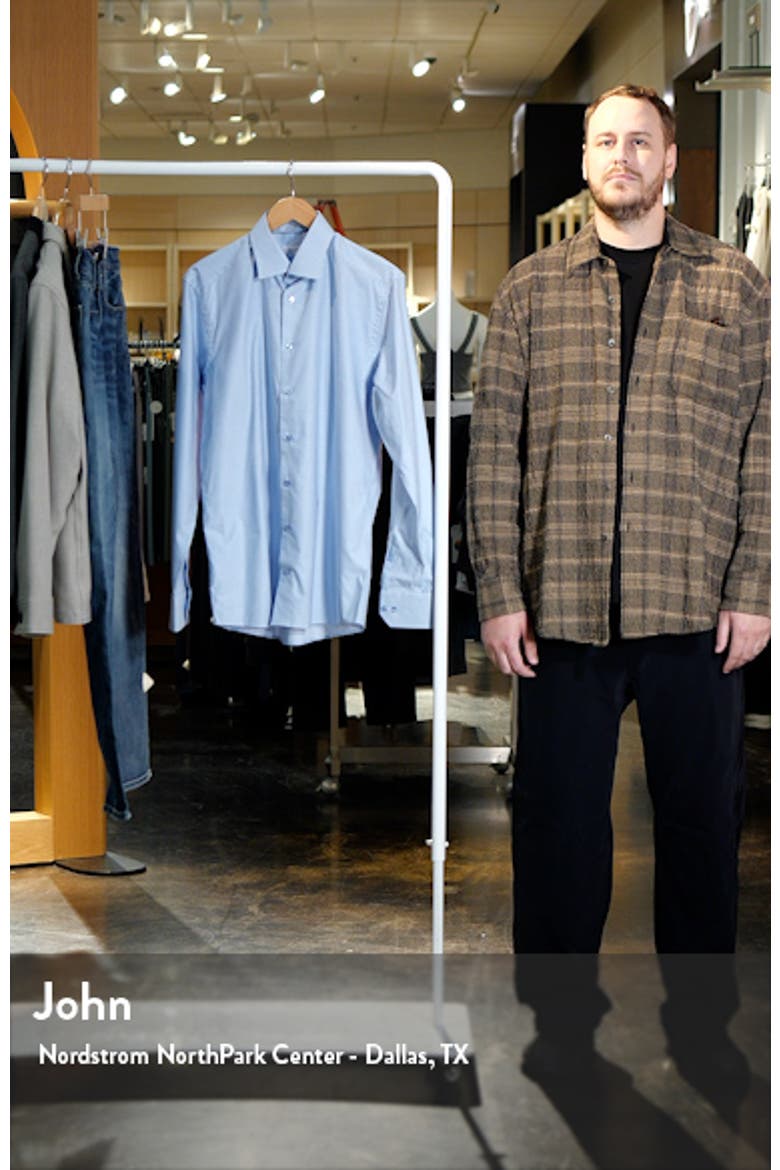 Slim Fit Check Stretch Cotton & Lyocell Shirt video