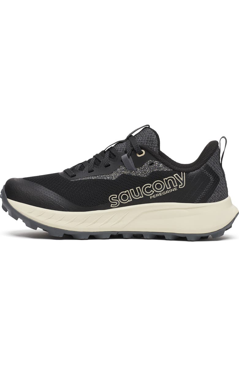 Saucony Peregrine 15 Trail Running Shoe, Alternate, color, Black/ Pearl