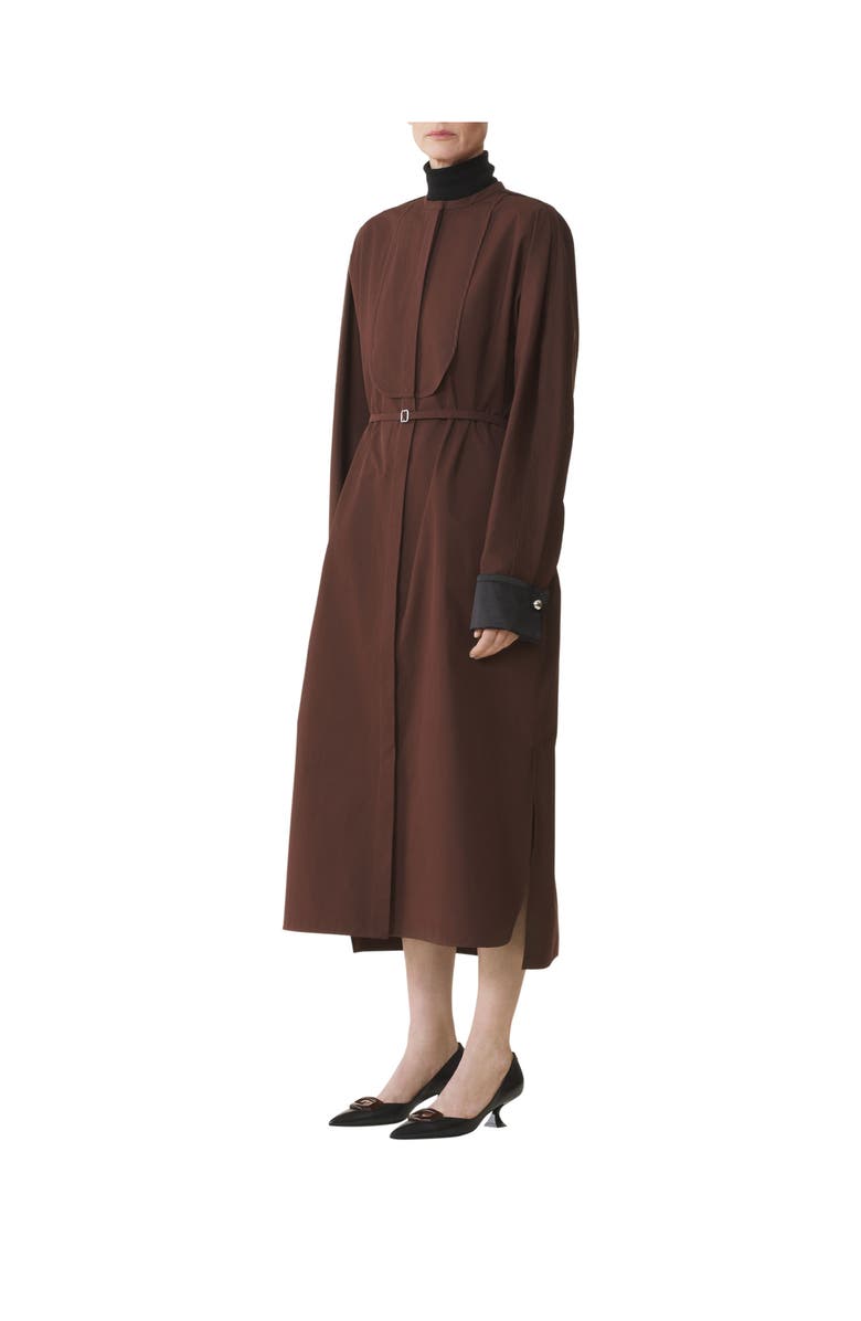 Lanvin Shirt Dress In Cotton Popelin, Alternate, color, Mocca