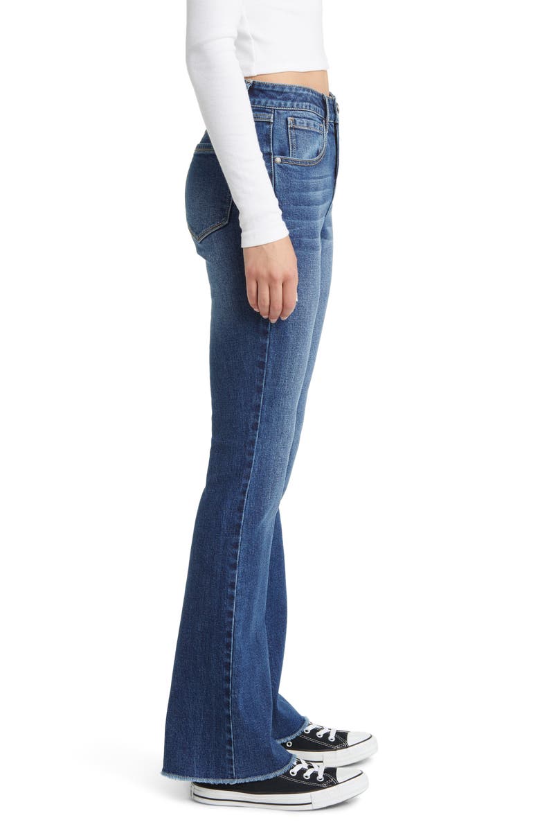1822 Denim Frayed Slim Bootcut Jeans, Alternate, color, 