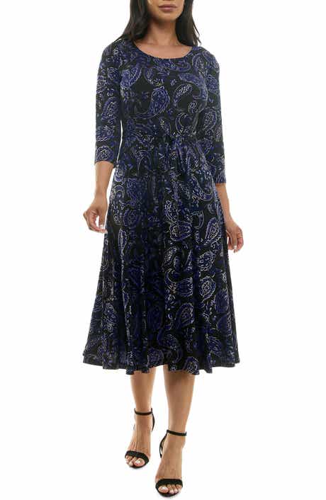 Sylvia Floral A-Line Midi Dress