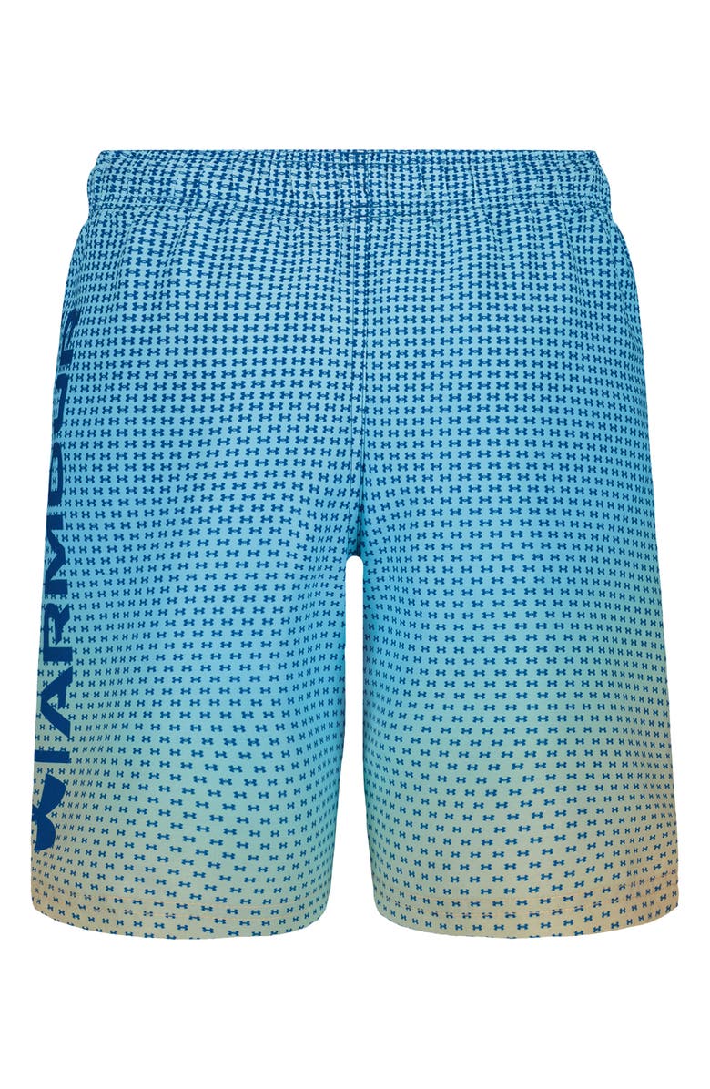 Under Armour Kids' UA Gradient Logo Water Resistant Volley Swim Trunks, Alternate, color, Varsity Blue