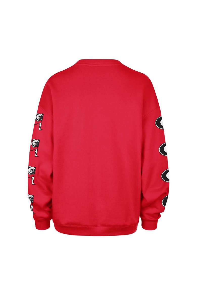 Women's '47 Red Georgia Bulldogs Go Big Oversized Pullover Sweatshirt, Alternate, color, Red