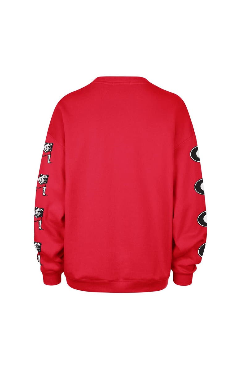 '47 Women's '47 Red Georgia Bulldogs Go Big Oversized Pullover Sweatshirt, Alternate, color, Red