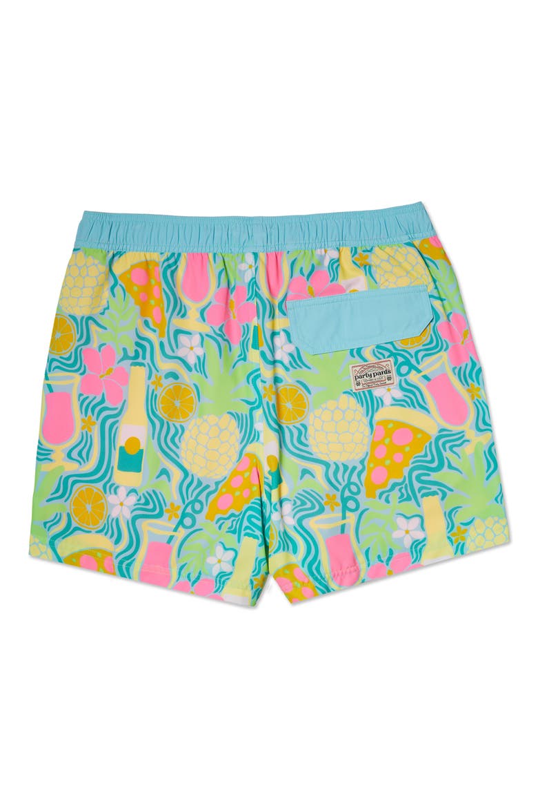 Vacay Vibes Happy Hour 5-Inch Swim Trunks, Alternate, color, LIGHT BLUE