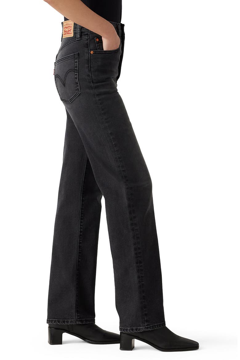 Ribcage High Waist Straight Leg Jeans, Alternate, color, SAY NO GO