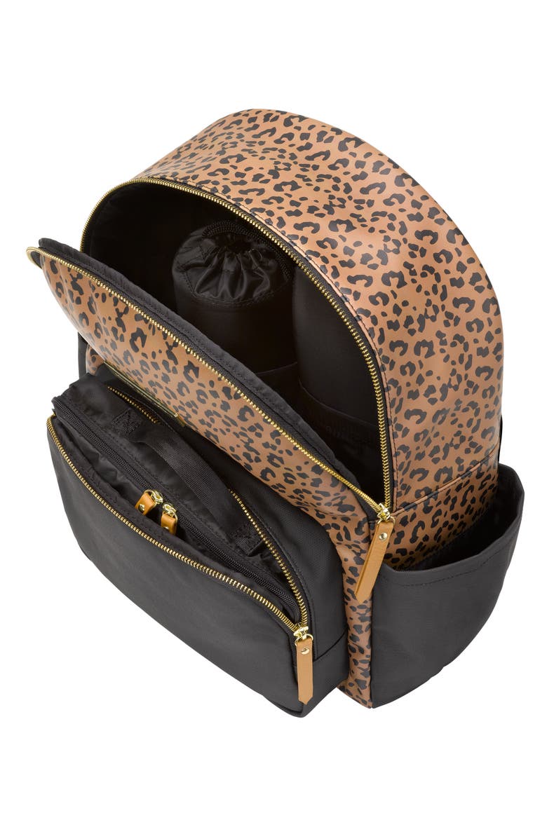 District Diaper Backpack, Alternate, color, LEOPARD/ BLACK