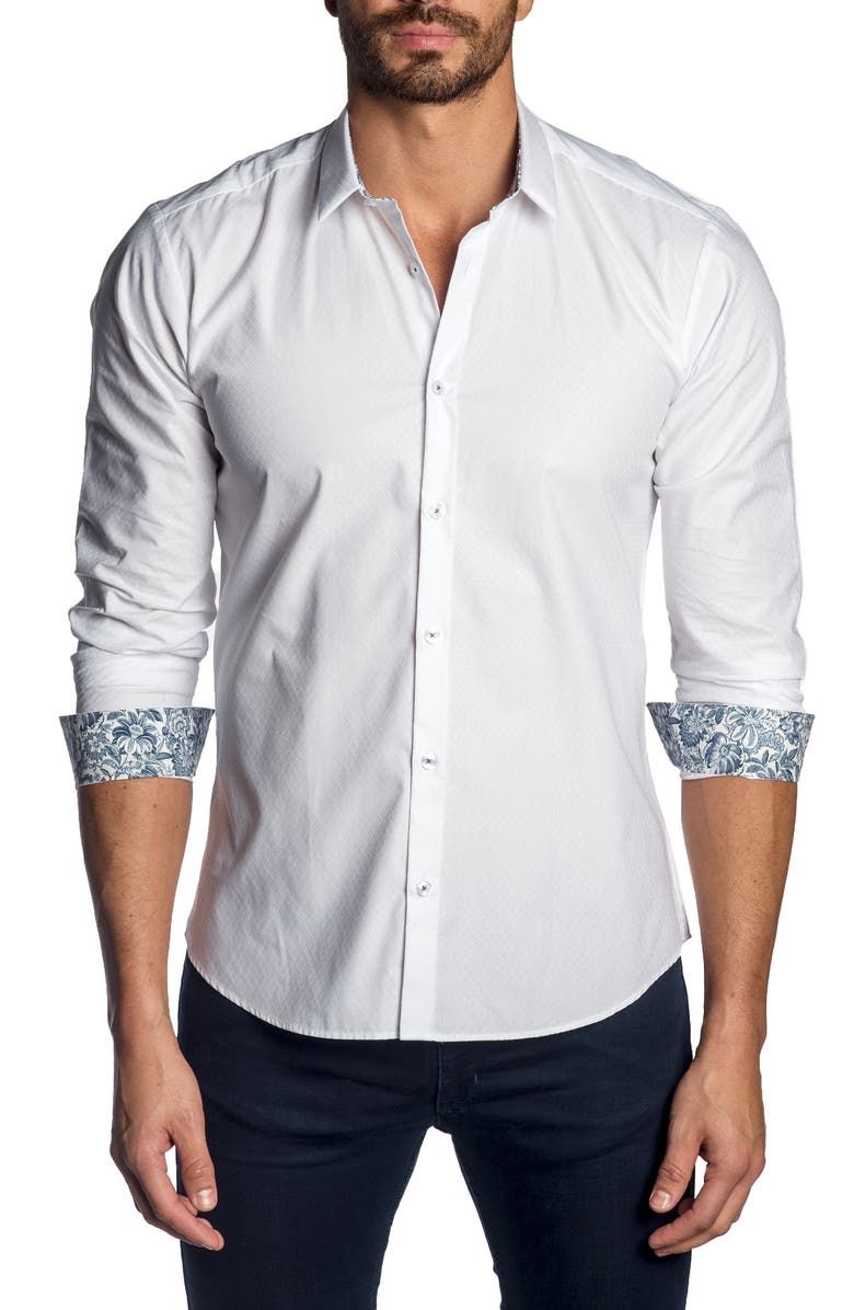 Jared Lang Slim Fit Button-Up Sport Shirt, Main, color,