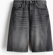 H&M Baggy Twist-detail Denim Shorts