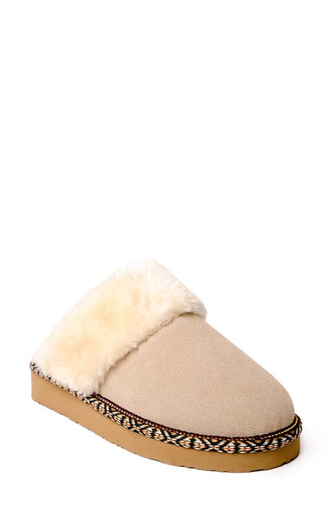 Cerise Faux Fur Scuff Slipper (Women)