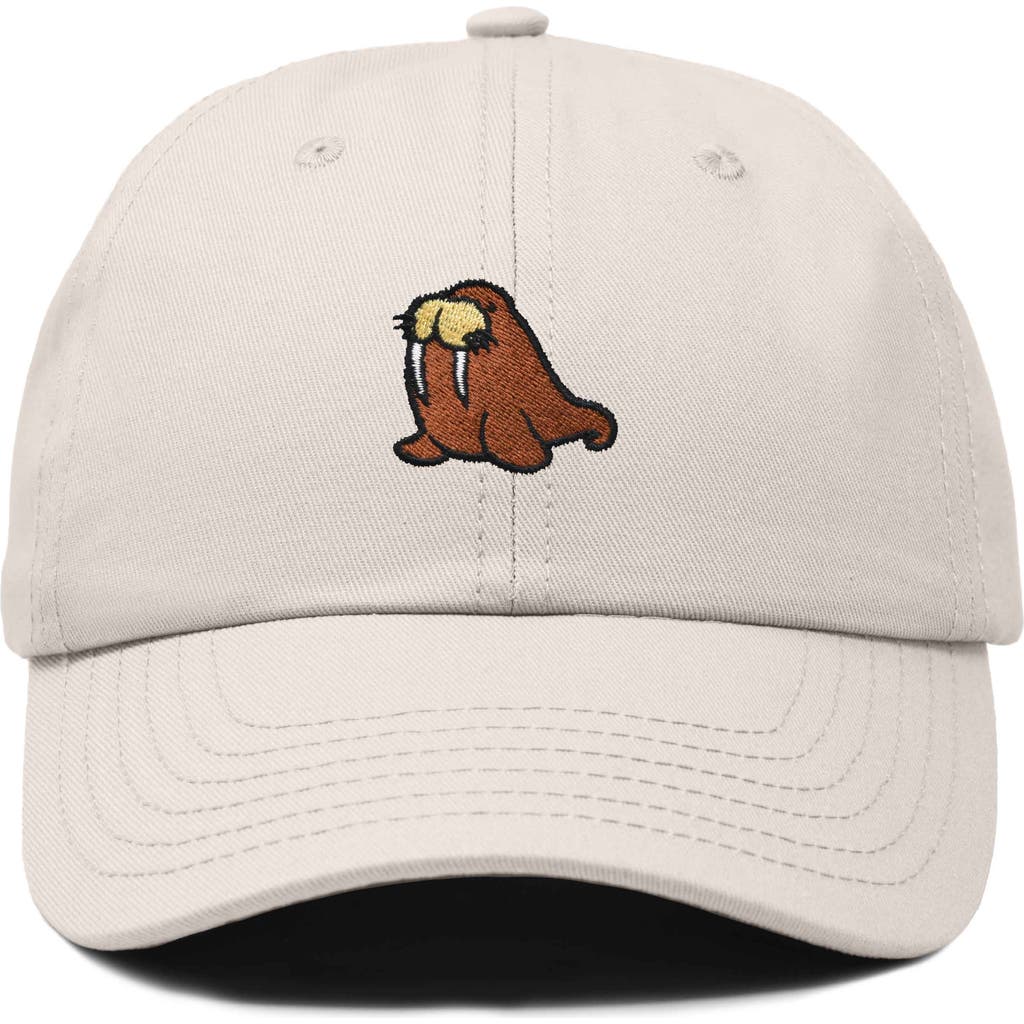 Dalix Walrus Embroidered Outdoor Cap In Beige