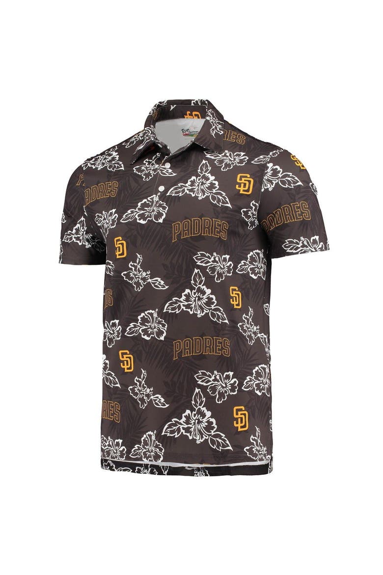 Men's Reyn Spooner Brown San Diego Padres Performance Polo, Alternate, color, Brown