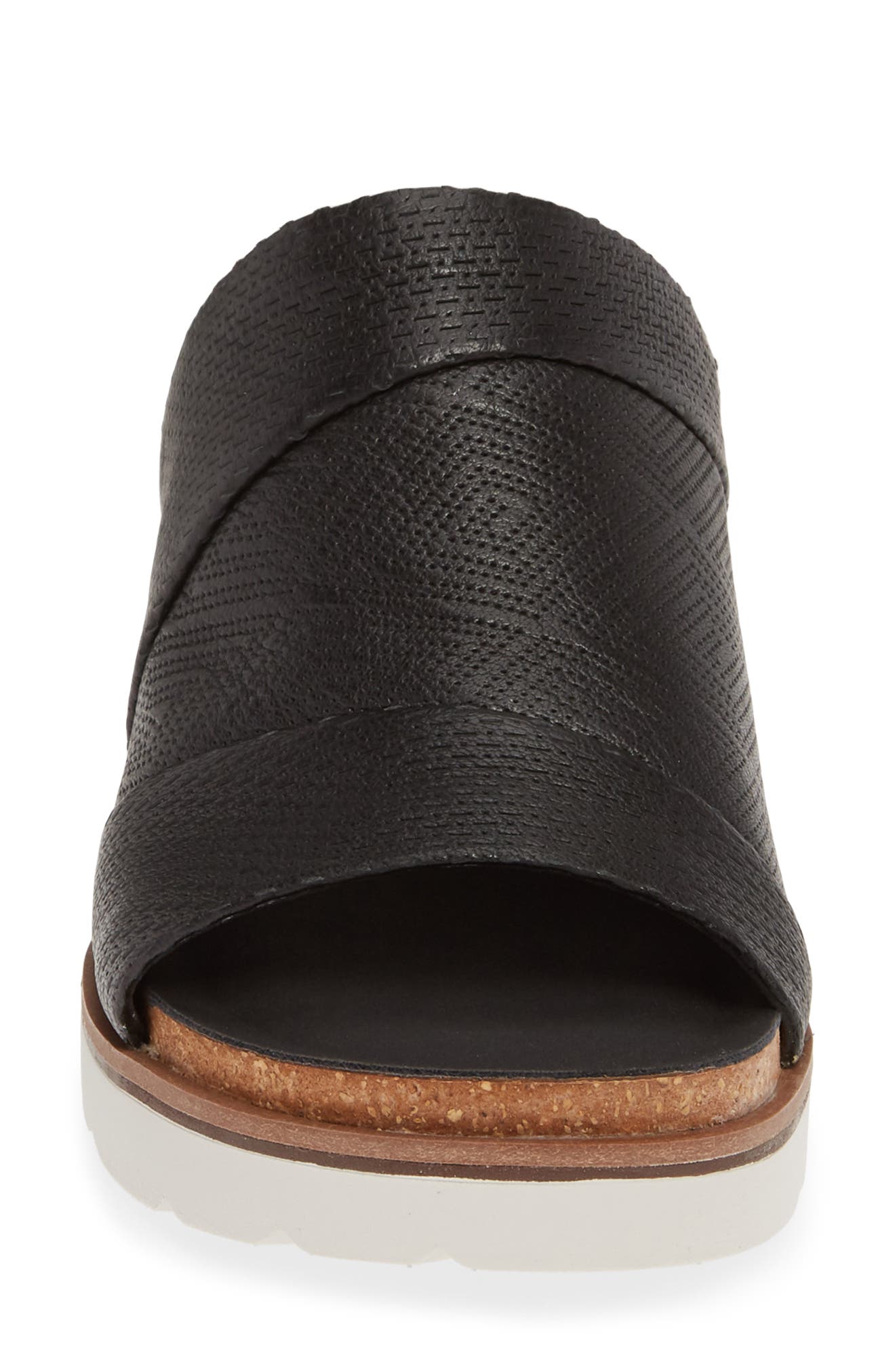 Earthshine Wedge Sandal, Alternate, color, BLACK LEATHER