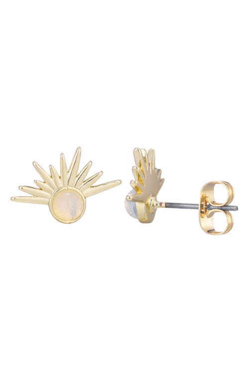 Adornia 14k Gold Plated Opal Sunrise Earrings In Gold