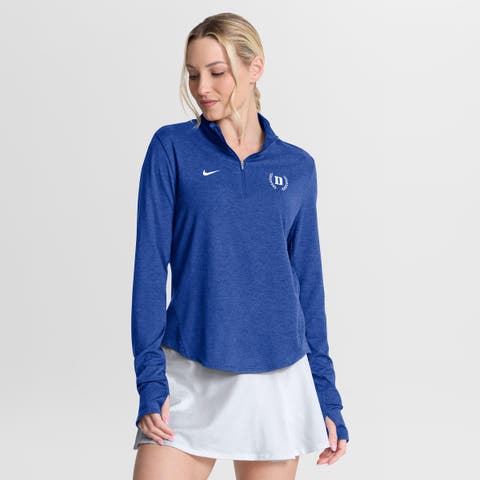Women's Nike Royal Duke Blue Devils Swift Dri-FIT Half-Zip Pullover