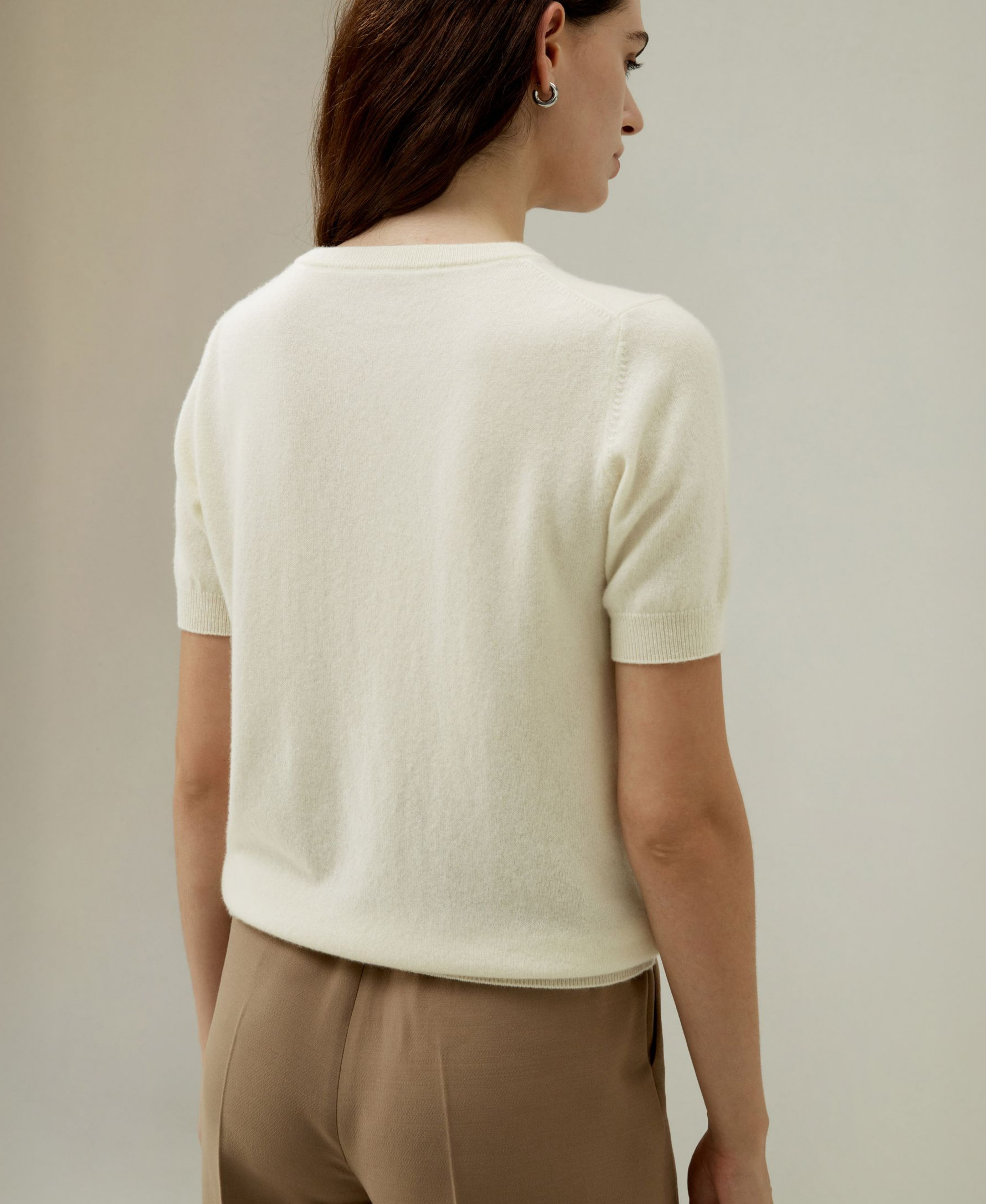 Crew Neck Basic Knit Top - image 2