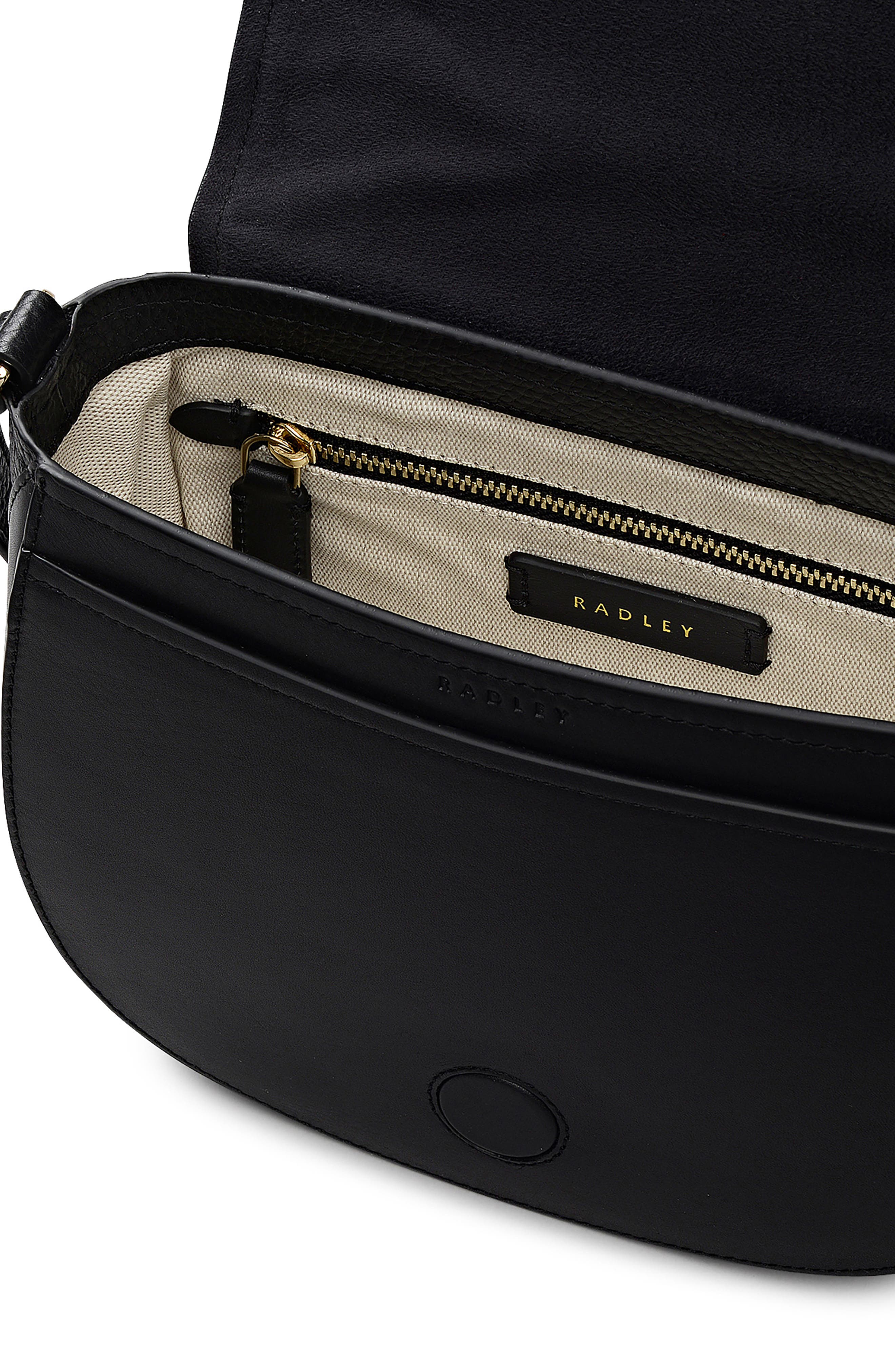 Radley Liverpool Gardens Medium Flapover Crossbody Bag, Alternate, color, Black