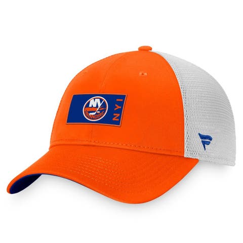 Men's Fanatics Branded Orange/White New York Islanders Authentic Pro Rink Trucker Snapback Hat