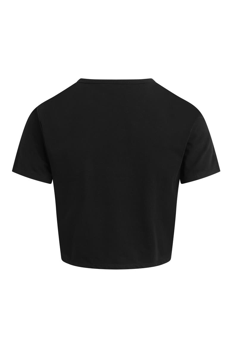 The Laura Stretch Cotton Crop T-Shirt, Alternate, color, BLACK