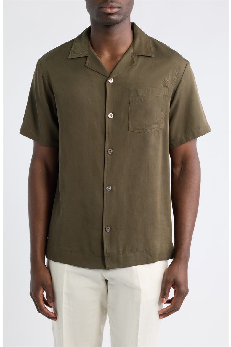 Solid Camp Shirt, Main, color, KHAKI- 03