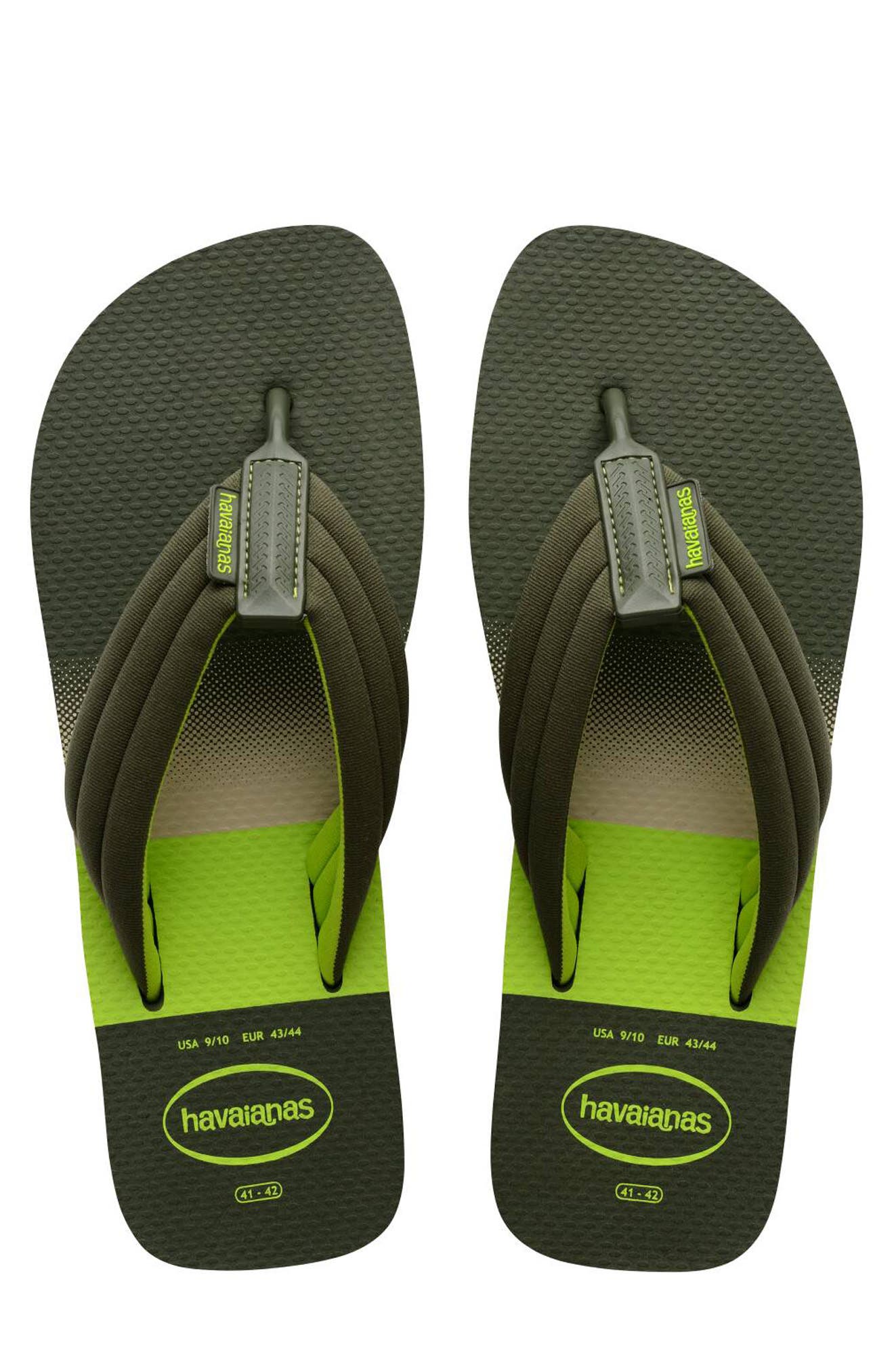 Print Flip Flop, Alternate, color, GREEN OLIVE