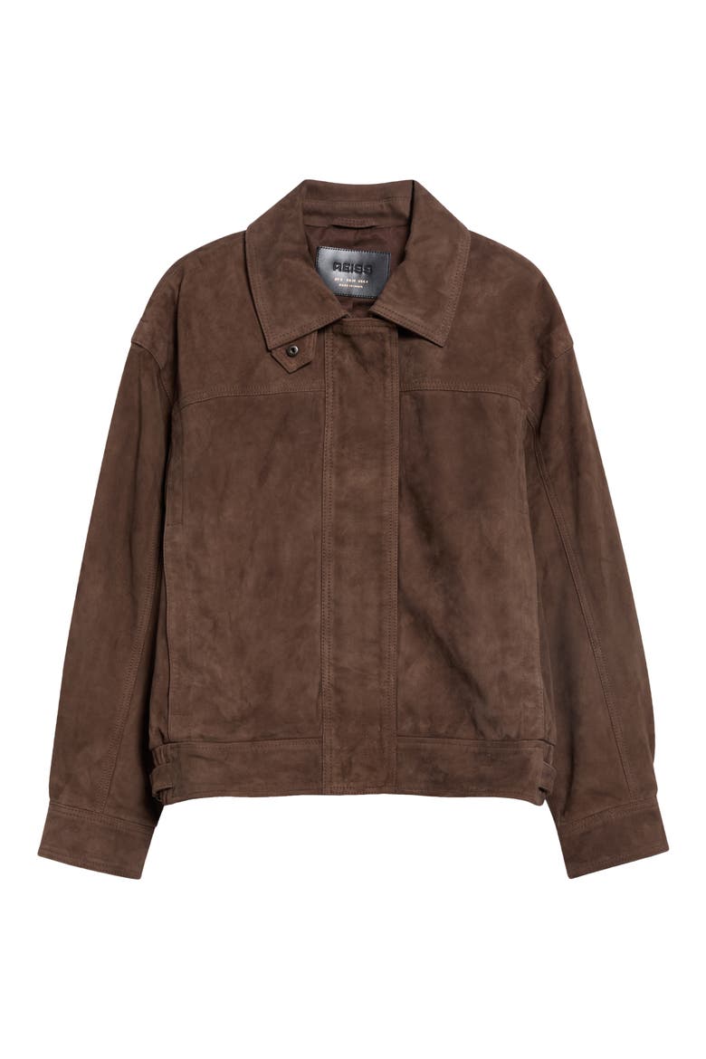 Cooper Suede Jacket, Main, color, BROWN