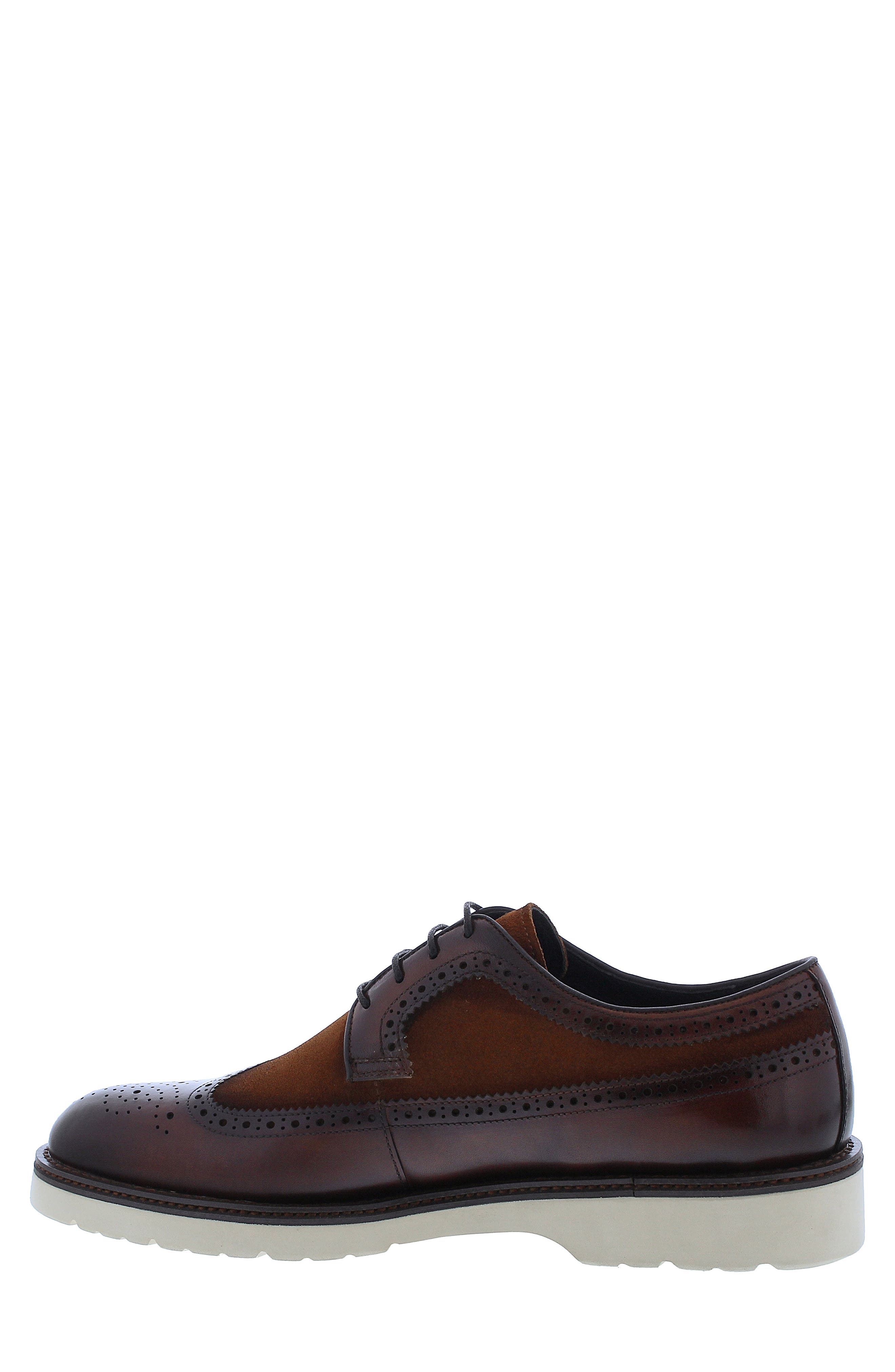 Compton Wingtip Derby, Alternate, color, COGNAC