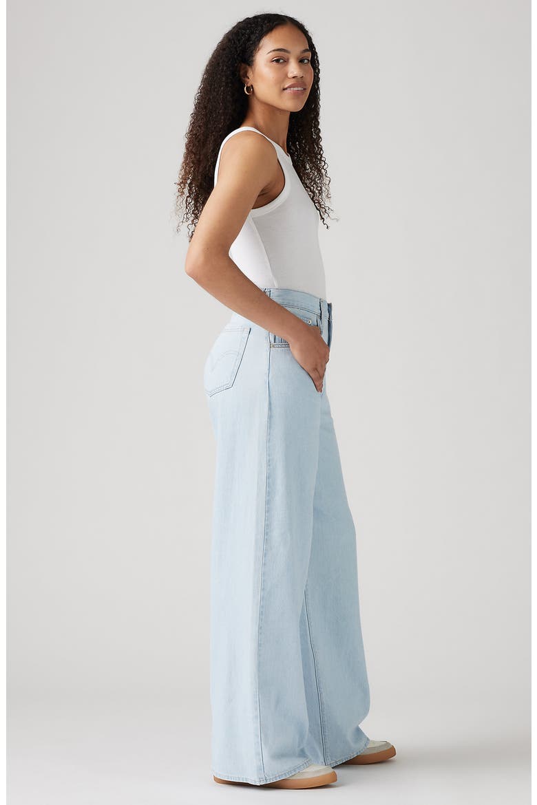 Cinch High Waist Baggy Wide Leg Jeans, Alternate, color, NEVER GOING TO CHANGE