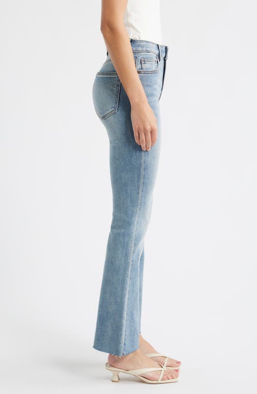 Hidden Jeans High Waist Raw Hem Crop Bootcut Jeans In Blue