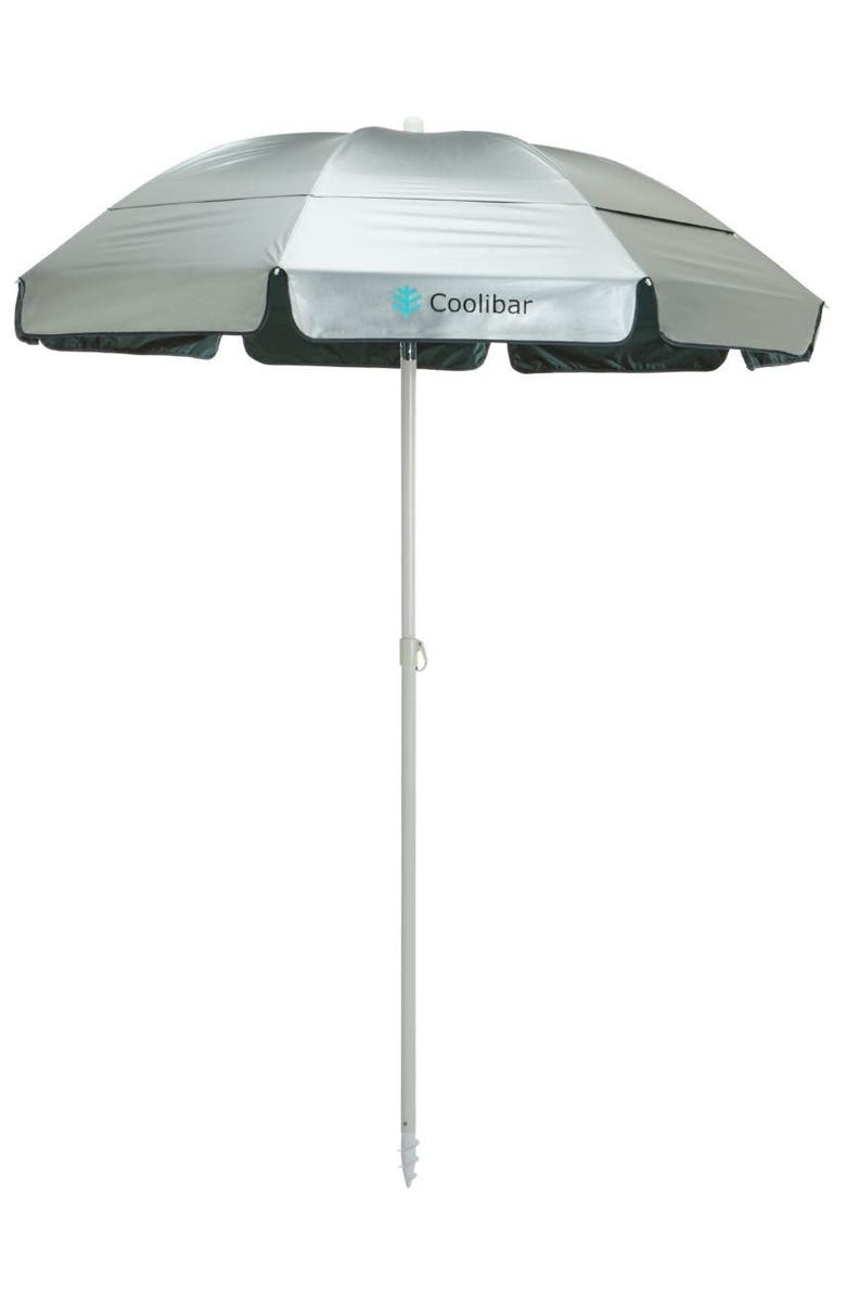 Coolibar Beach Umbrella - UPF 50+ Sun Protection - Intego, Main, color, Silver