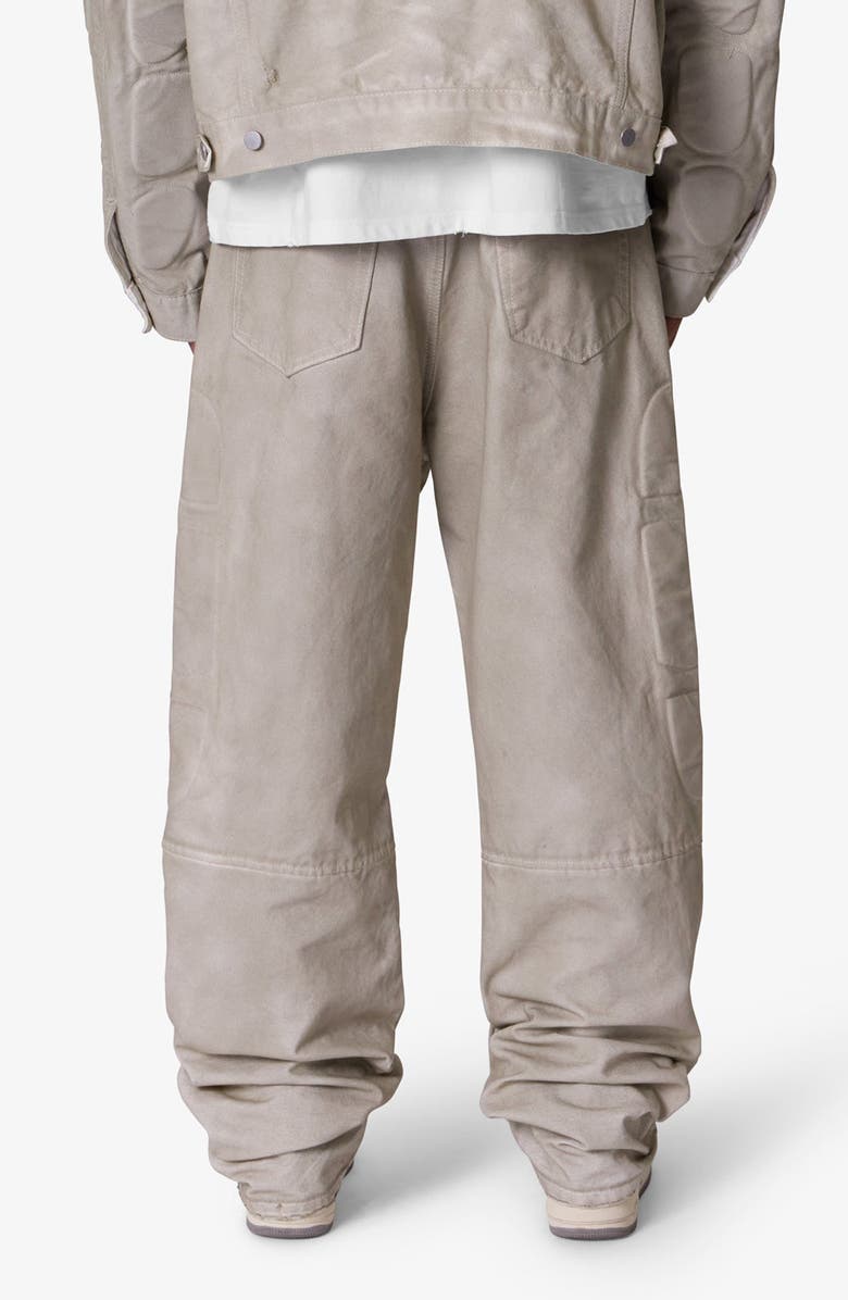 mnml Ultra Baggy Moto Jeans, Alternate, color, Off White