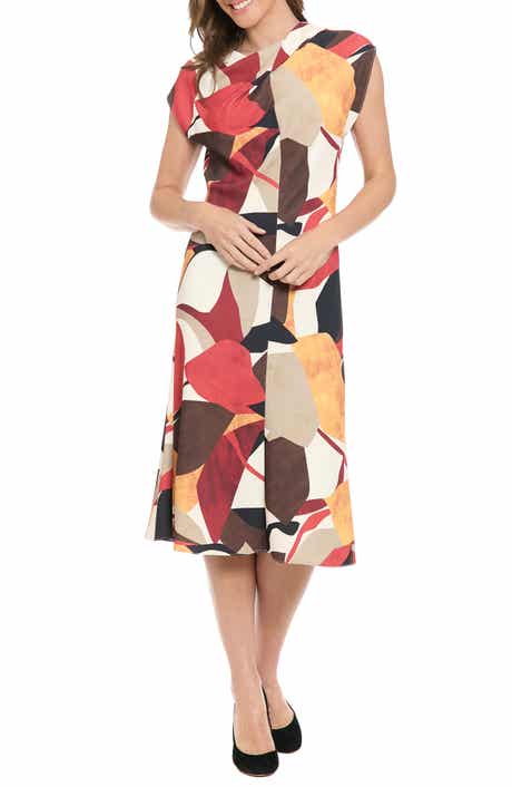 Twist Neck Cap Sleeve Midi Dress