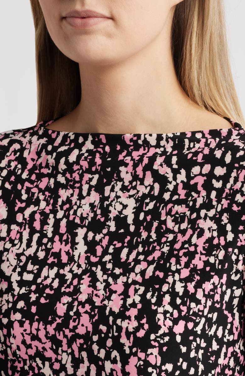 Anne Klein Abstract Print Boat Neck Top, Alternate, color, 