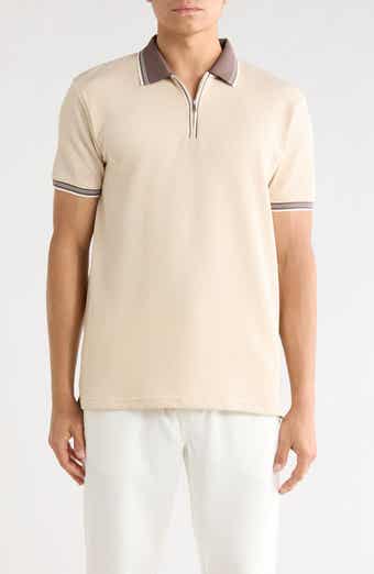 DENIM AND FLOWER Tipped Printed Polo