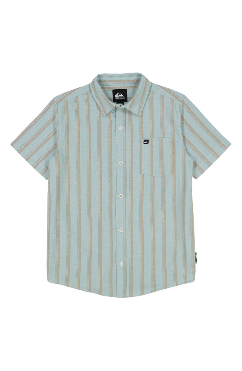 Quiksilver Kids' Oxford Classics Short Sleeve Cotton Button-Up Shirt, Main, color, 