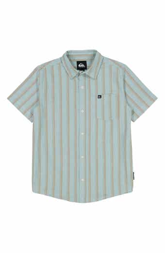 Quiksilver Kids' Oxford Classics Short Sleeve Cotton Button-Up Shirt