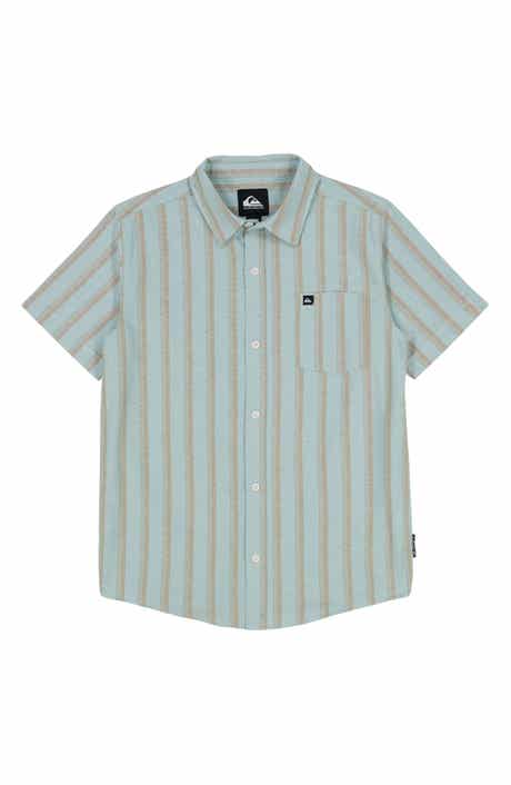 Quiksilver Kids' Oxford Classics Short Sleeve Cotton Button-Up Shirt