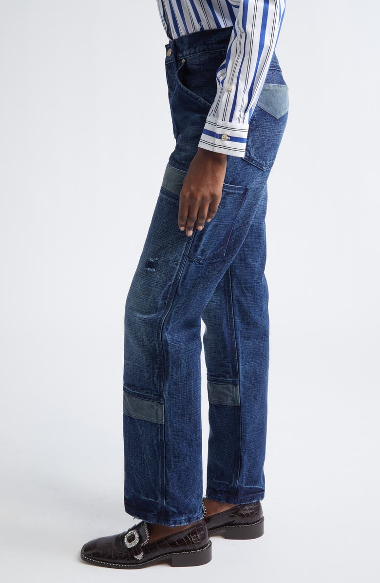 Wales Bonner Sierra Straight Leg Jeans, Alternate, color, Indigo/ Navy