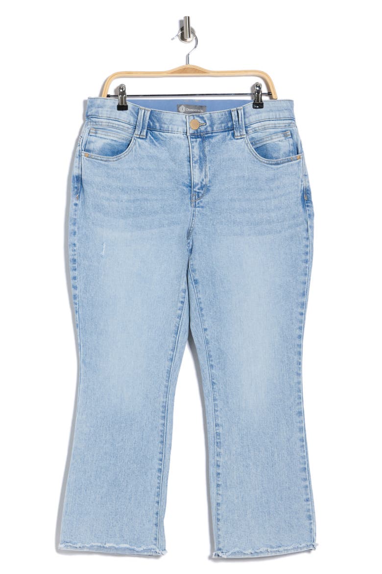 Scalloped Crop Flare Jeans, Alternate, color, LIGHT BLUE VINTAGE