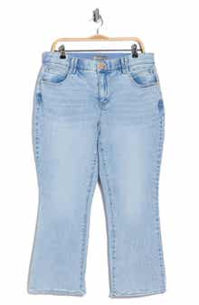 Democracy Scalloped Crop Flare Jeans