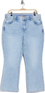 Democracy Scalloped Crop Flare Jeans