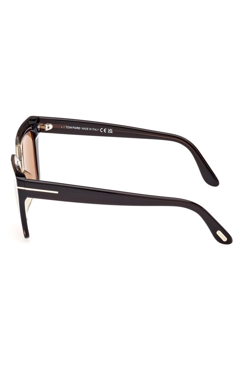 TOM FORD Winona 53mm Gradient Polarized Cat Eye Sunglasses, Alternate, color, 